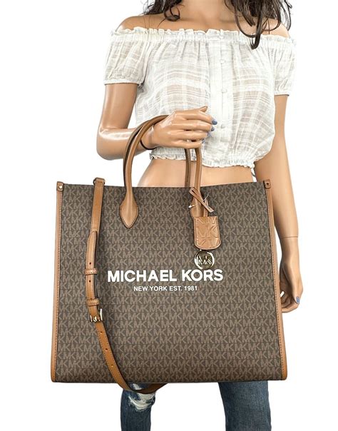 mirella large canvas tote bag|michael kors mirella bag.